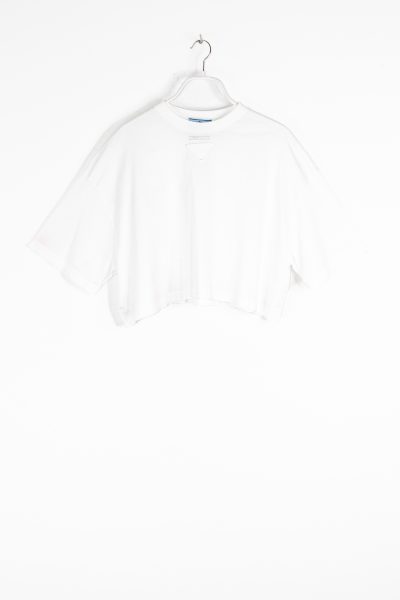 Prada T-Shirt im Used-Look in Weiß