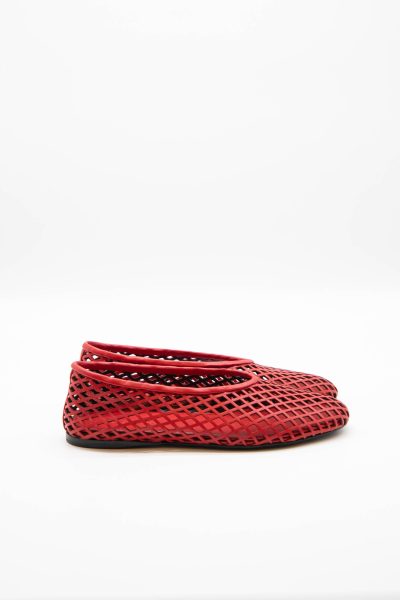Proenza Schouler "Tee" Ballerinas perforiert in Rot