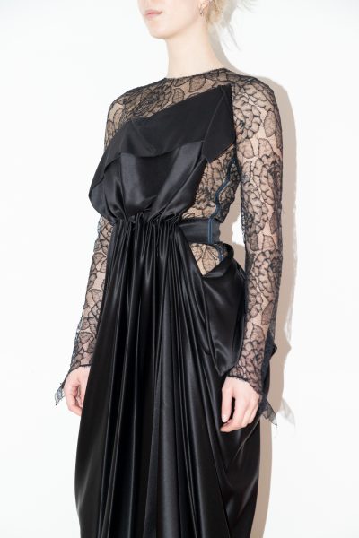 Roksanda Ilincic Maxikleid mit Spitzenbody und Seidenrock