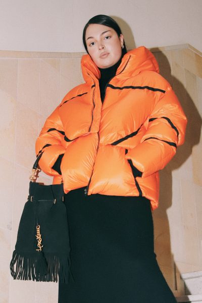 Dorothee Schumacher Daunenjacke in Orange und schwarz