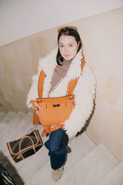 Hermès „Jypsière“ Umhängetasche in Orange