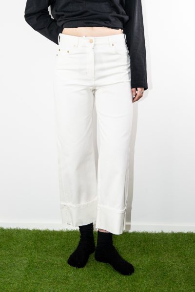 S'Max Mara Jeans in Ecru und Gold