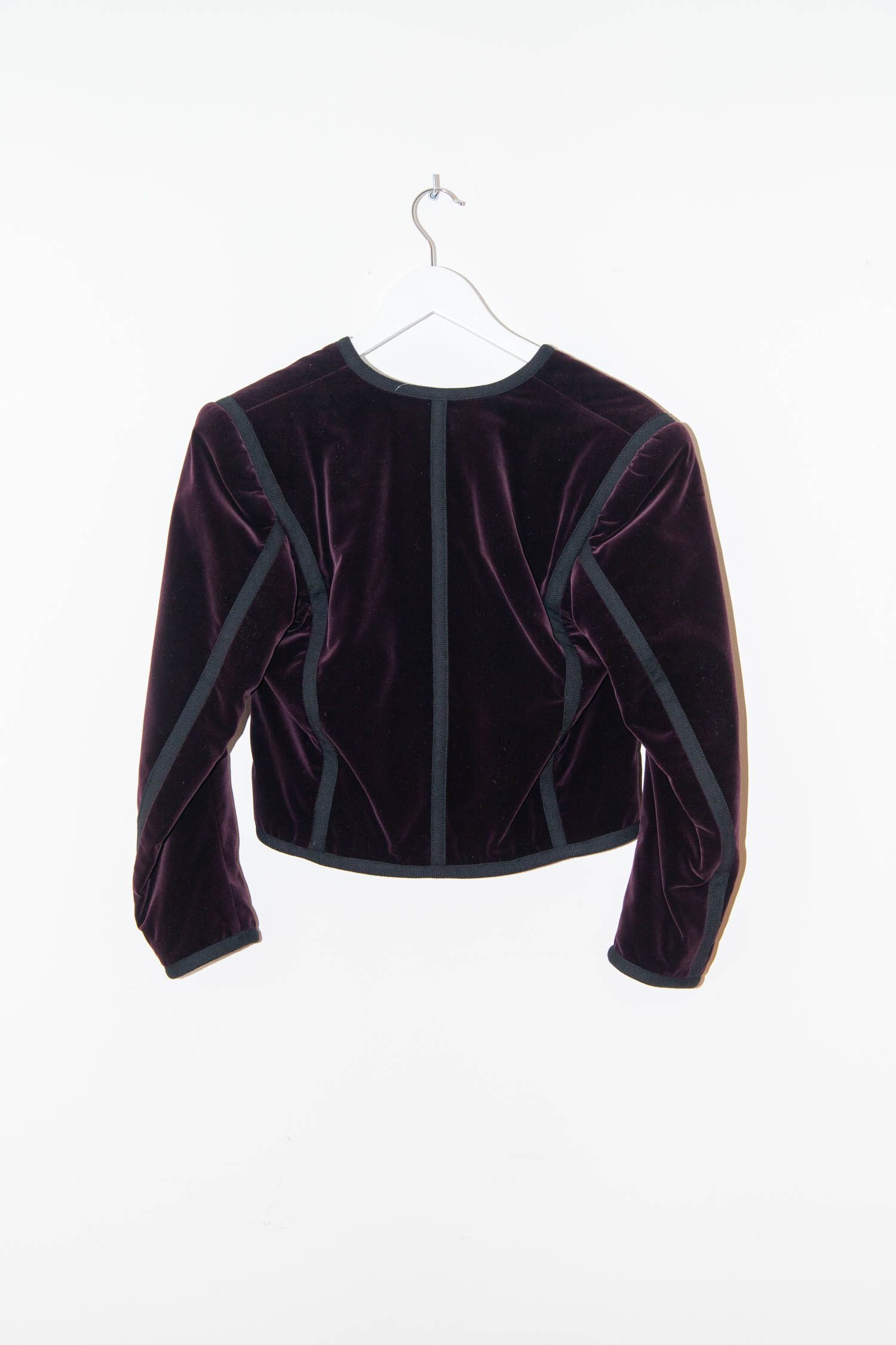 Saint Laurent Vintage Samtjacke in Aubergine