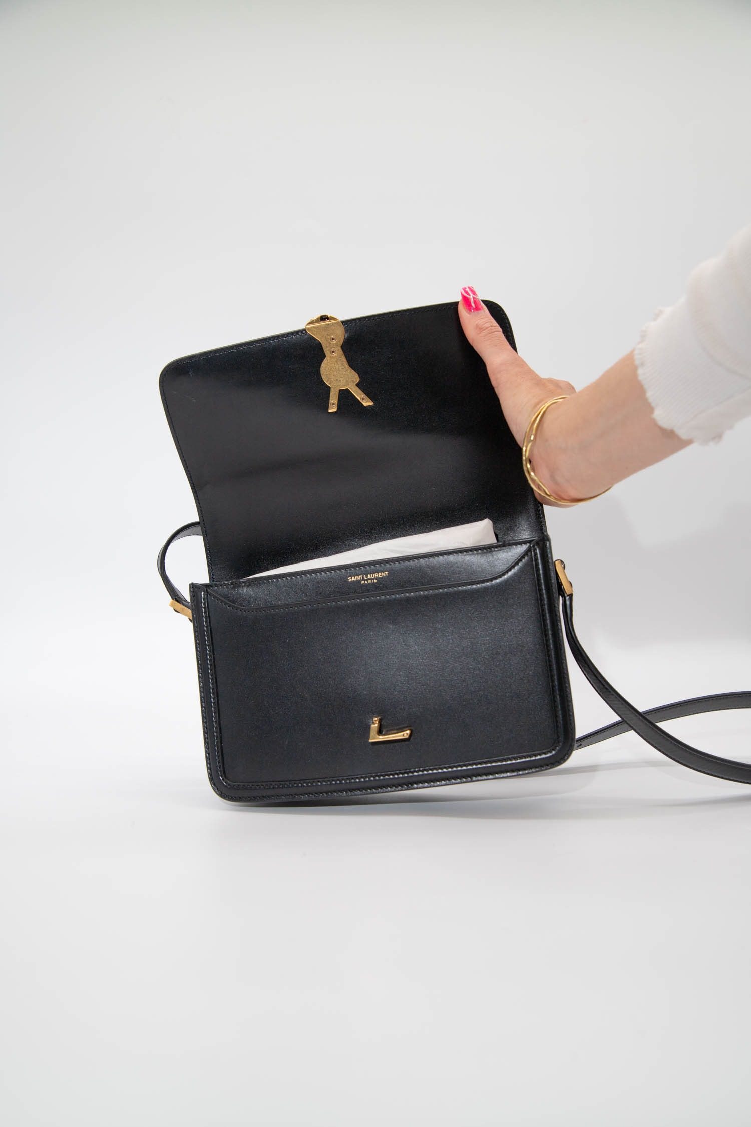 Thumbnail of http://Saint%20Laurent%20Solferino%20Medium%20Umhängetasche%20in%20Schwarz