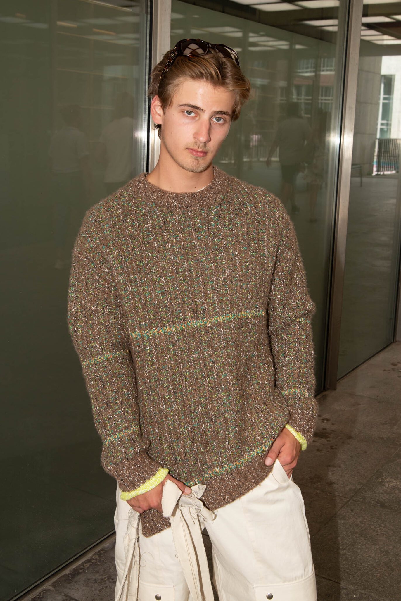 Stella McCartney Strickpullover mit Streifendetails in Braun