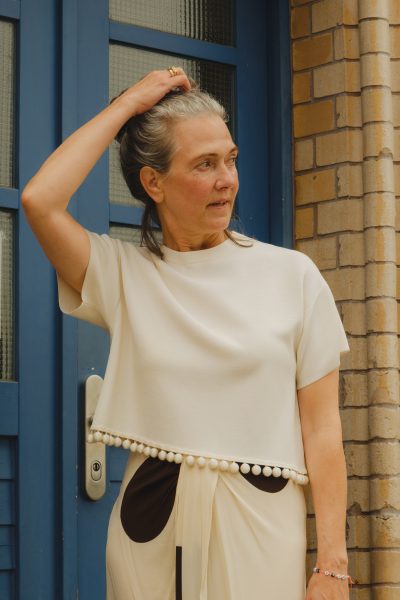 Proenza Schouler Pullover mit Halbarm in Ecru