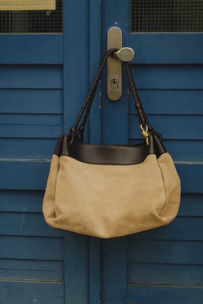 Bottega Veneta "Maxi Parachute" Shopper in Beige