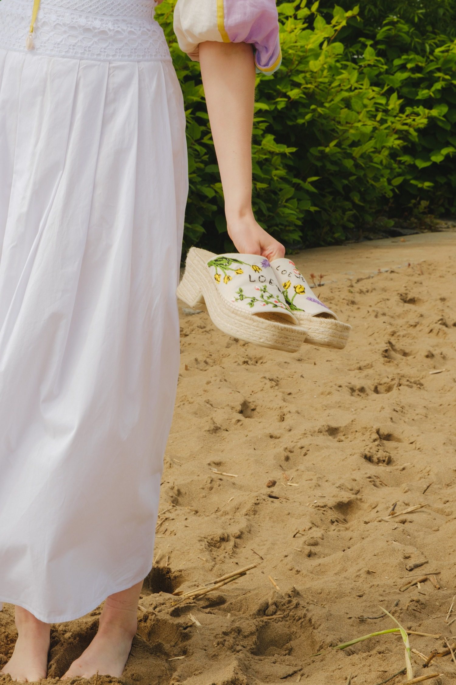Thumbnail of http://Loewe%20x%20Paula's%20Ibiza%20Petal%2080%20Plateau%20Espandrilles