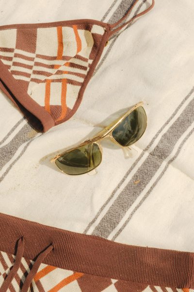 Ray Ban "Olympian Deluxe" Sonnenbrille in Gold und Dunkelgrün