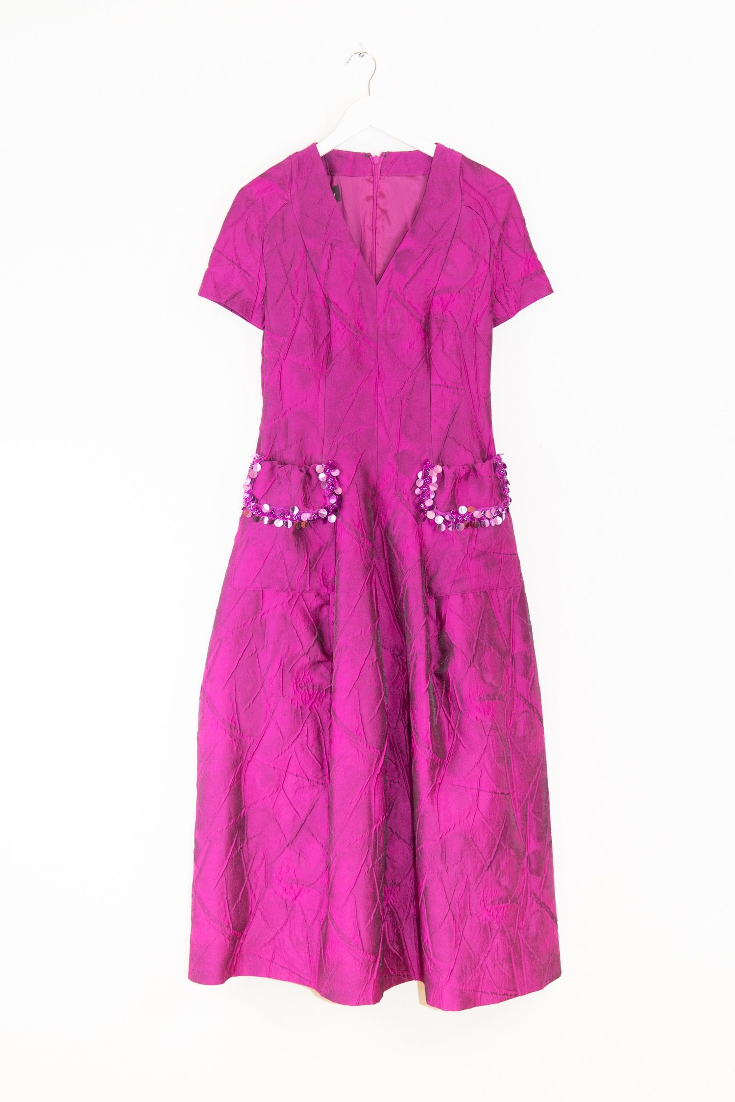 Thumbnail of http://Talbot%20Runhof%20Short%20Sleeve%20Jacquard%20Gown%20Maxikleid%20in%20Cyclam