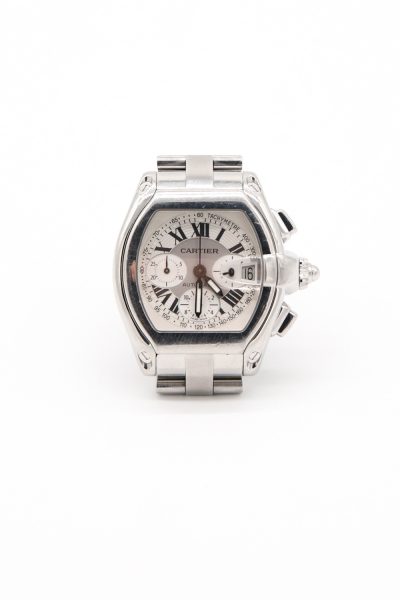 Cartier Roadster Chronograph Uhr in Silber