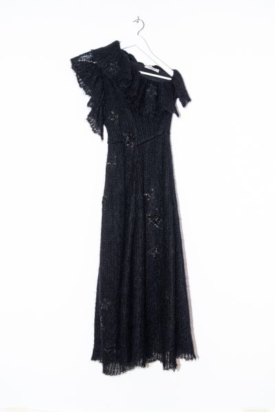 Valentino Strickkleid mit Sternen in Schwarz