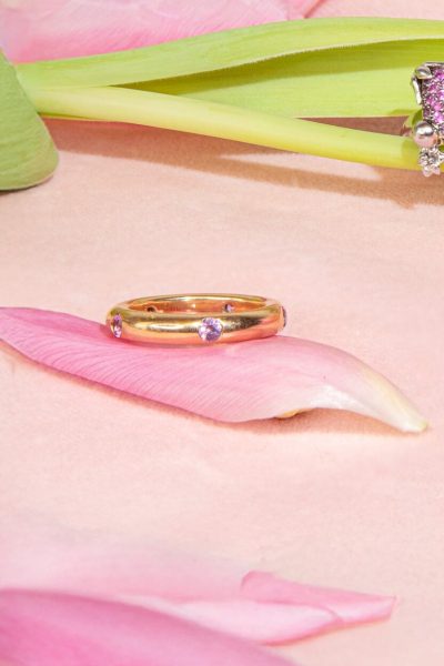Adolfo Courrier Ring mit Saphiren in Rosa