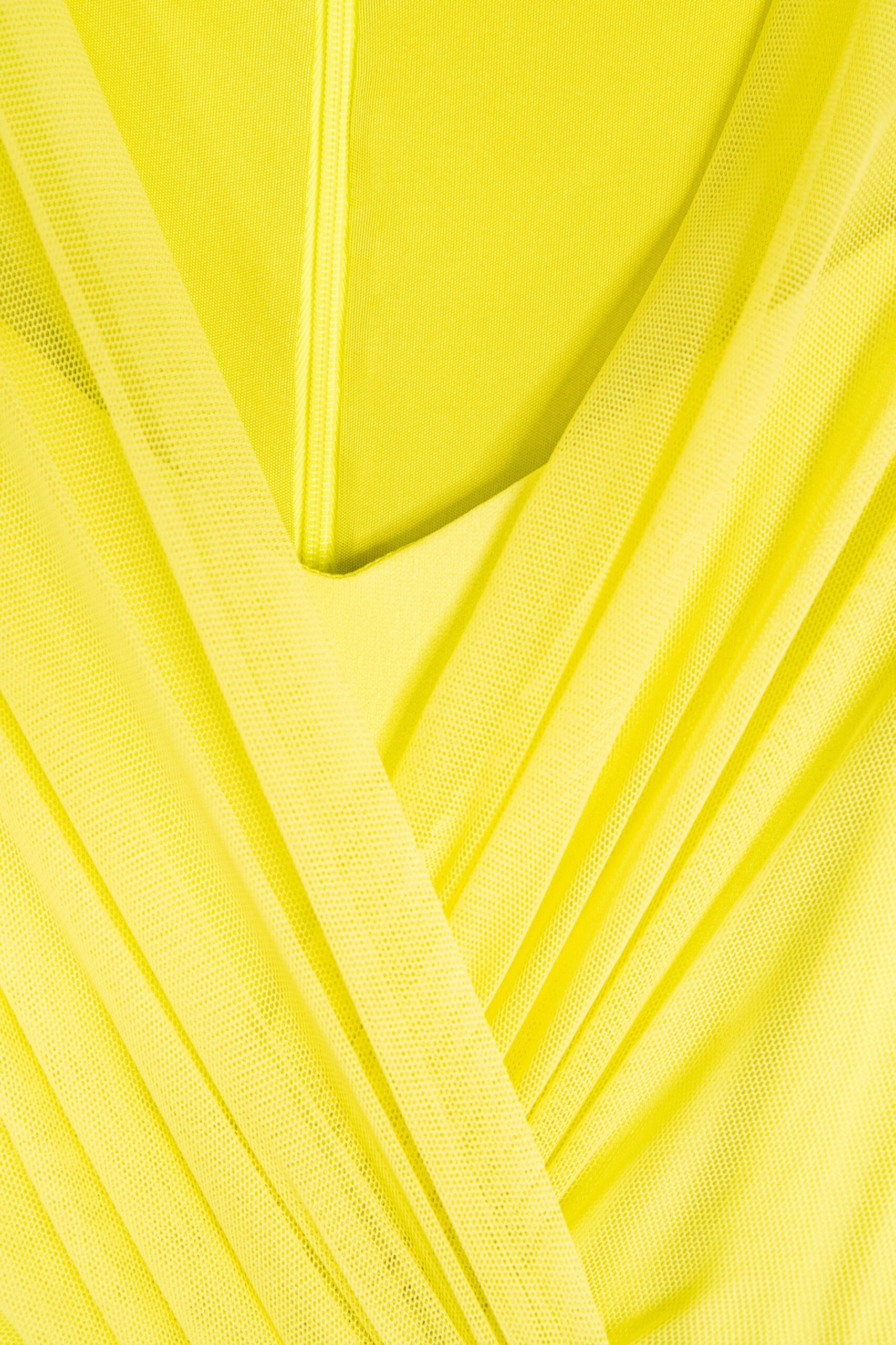 Thumbnail of http://Versace%20Midikleid%20in%20Neongelb%20und%20Gold