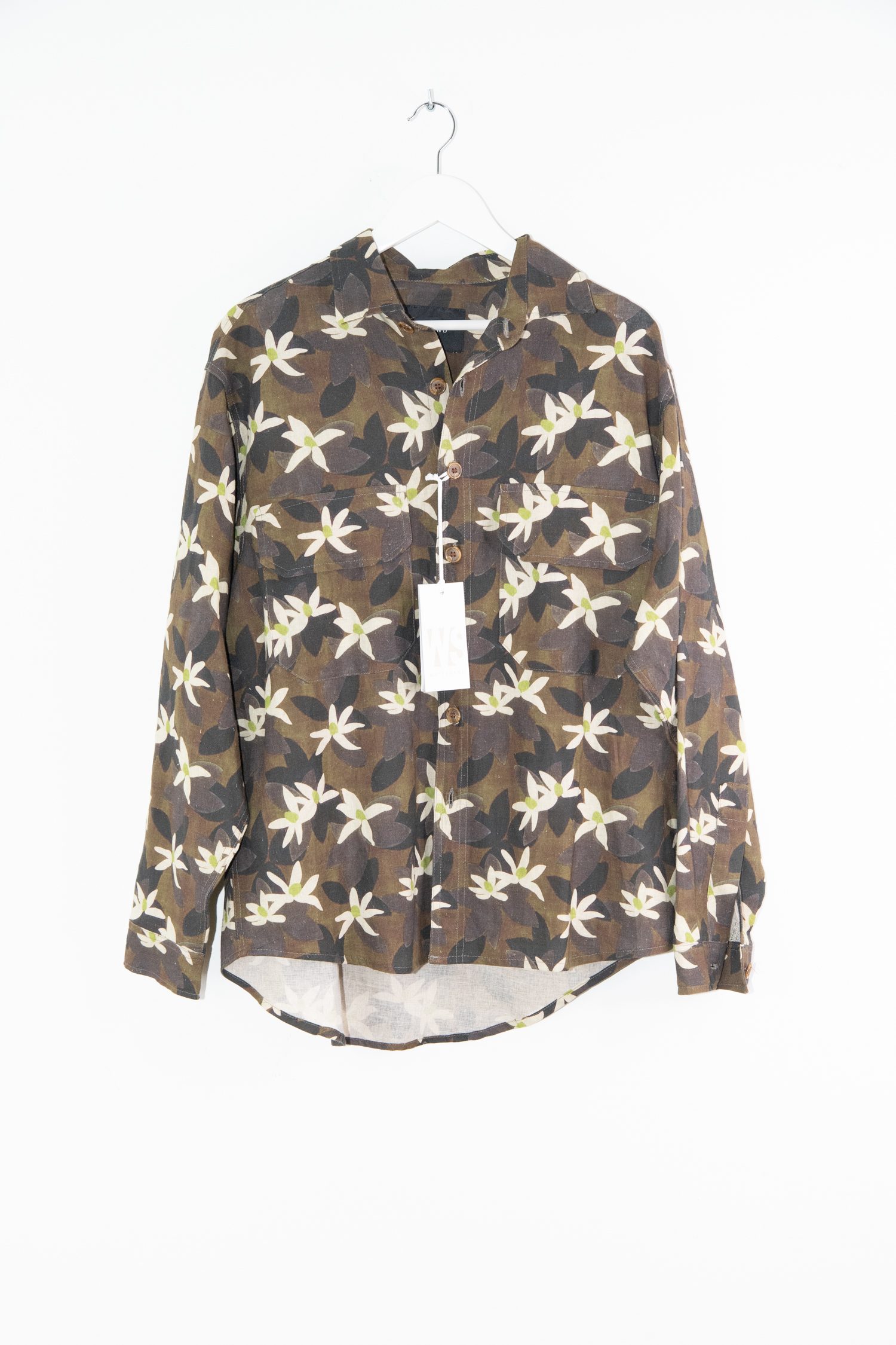 White Sand Hemd in Oliv und Beige