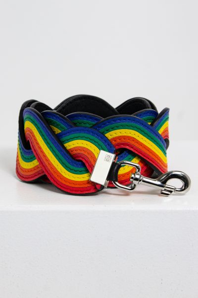 Loewe geflochtener "Rainbow" Leder Taschenriemen