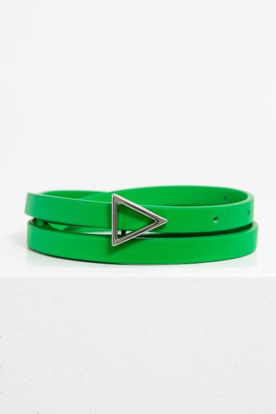 Bottega Veneta schmaler “Triangle” Gürtel in grün