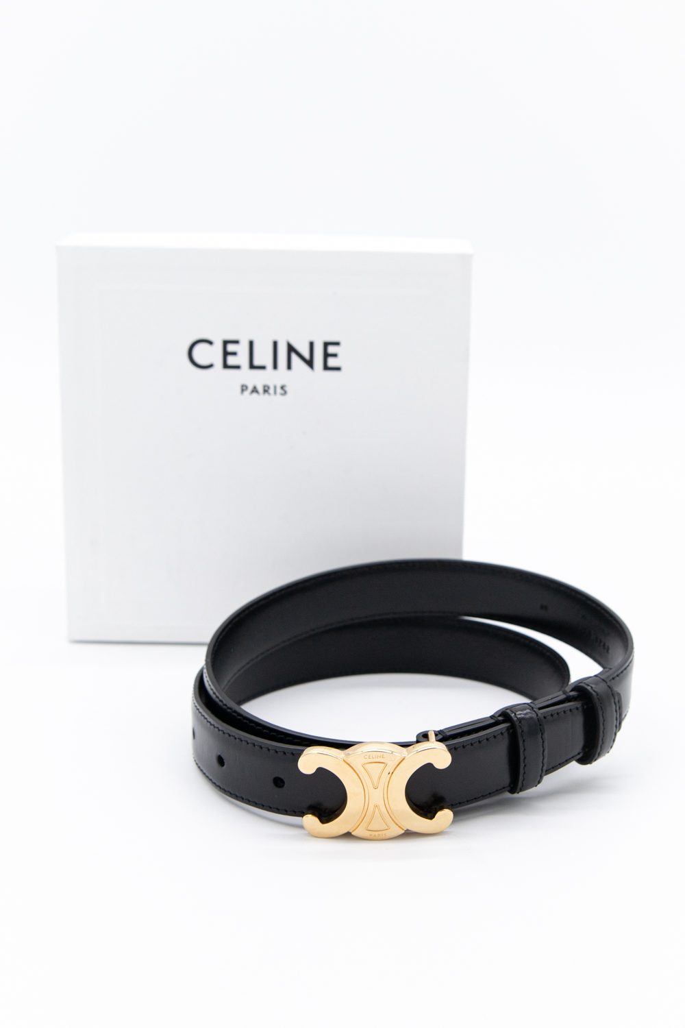 CELINE Gürtel in Schwarz und Gold