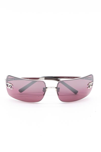 Chanel Sonnenbrille mit violett getönten Gläsern