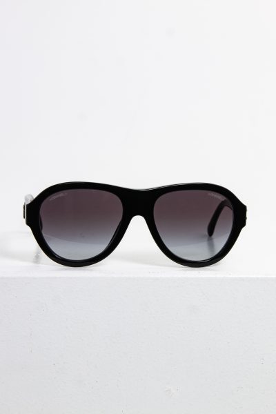 Chanel Pilotensonnenbrille in schwarz