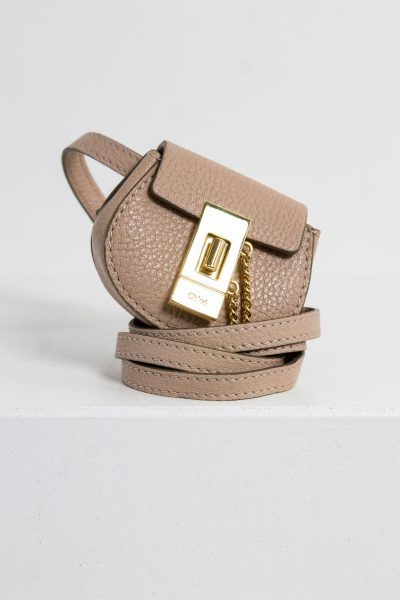Chloé "Drew" Micro-Beltbag in beige