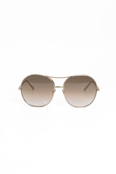 Chloé Sonnenbrille mit großem Rahmen in Silber