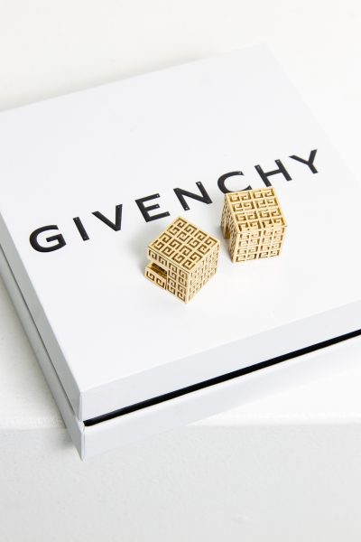Givenchy goldene Ohrstecker "G Square"