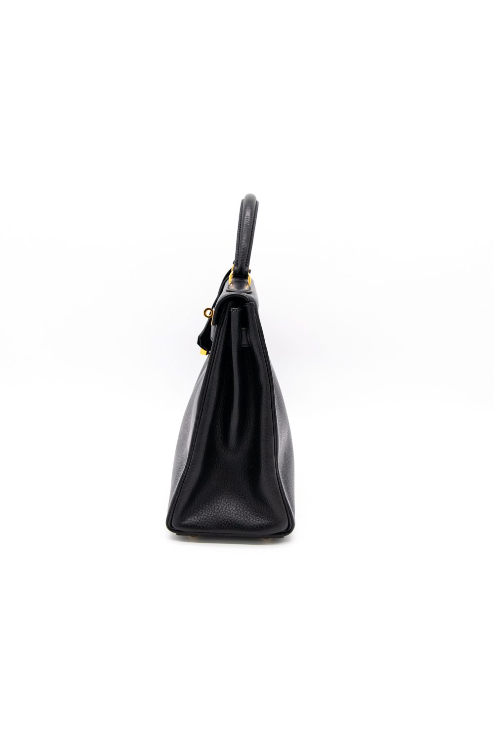 Vintage Hermès Kelly Bag in Schwarz und Gold