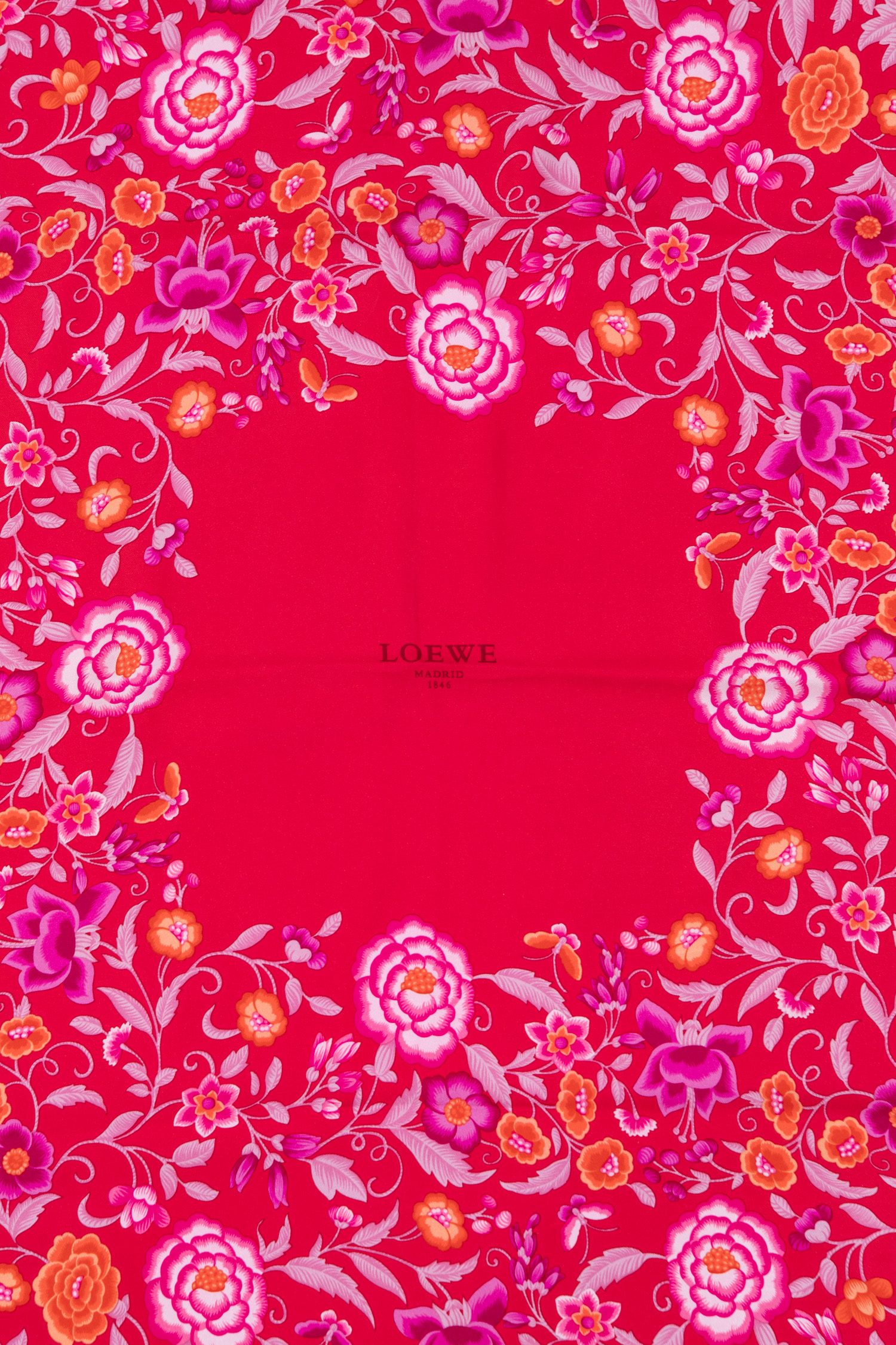 Loewe Tuch in Pink mit Blumenprint