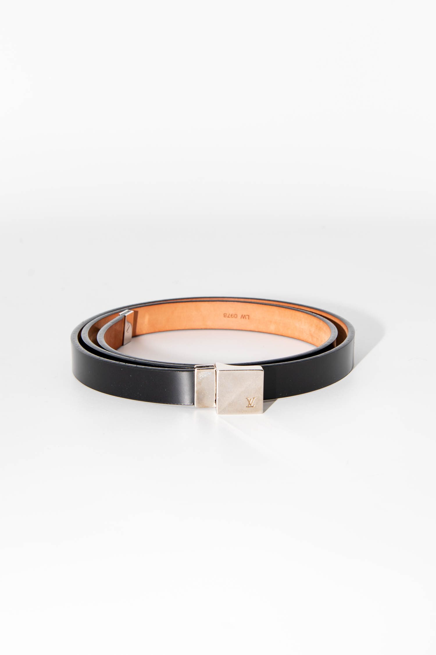 Louis Vuitton schmaler Gürtel in Schwarz