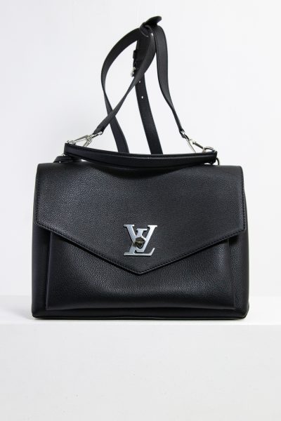Louis Vuitton "Mylockme" Umhängetasche aus schwarzem Leder