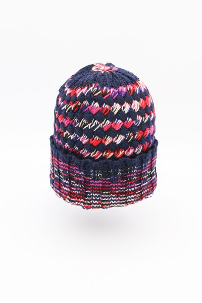 Missoni Strickbeanie in Dunkelblau mit Muster