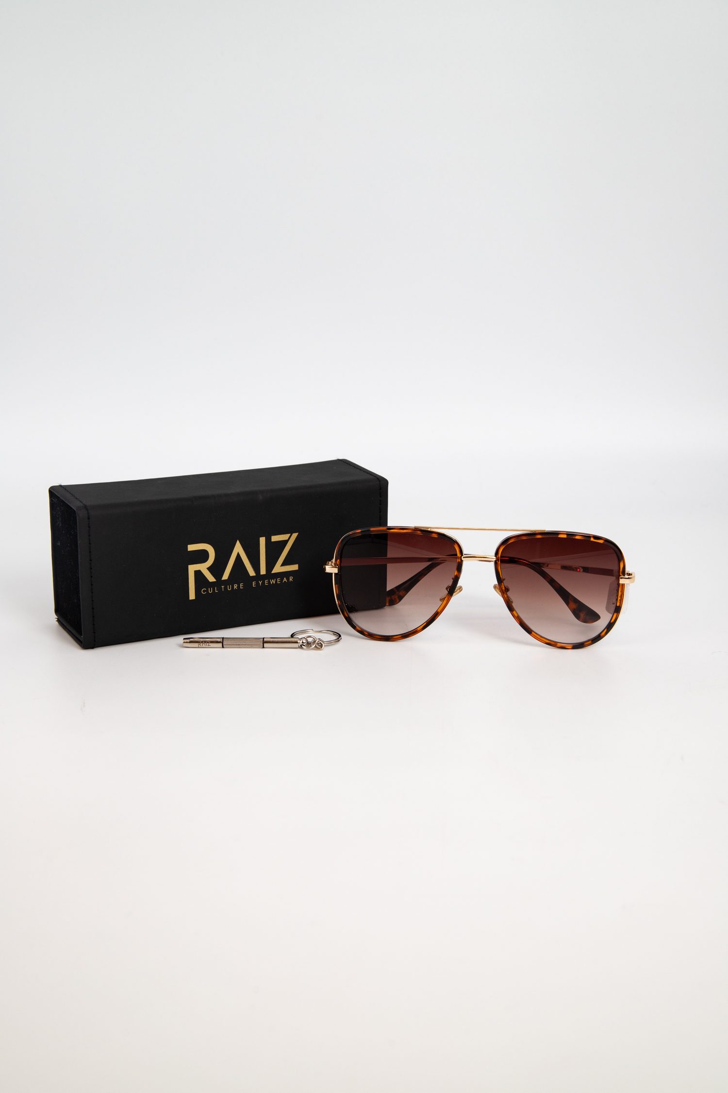 Raiz Sonnenbrille in Braun und Gold