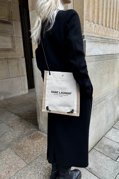 Saint Laurent Beuteltasche mit Schriftzug