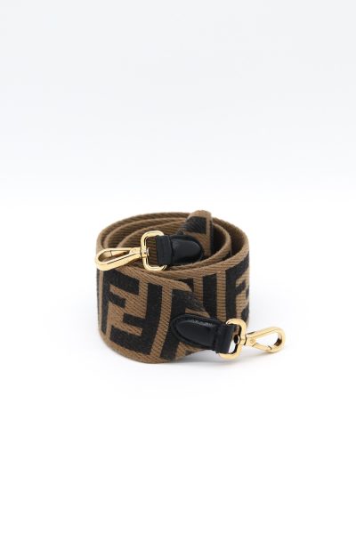 Fendi "Strap You" Schulterriemen in Hellbraun und Anthrazit