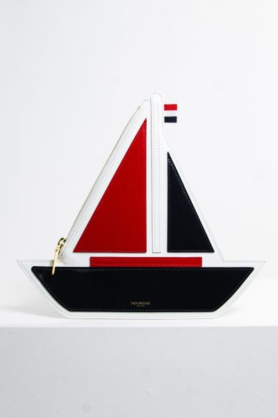 Thom Browne Clutch mit Segelbootmotiv