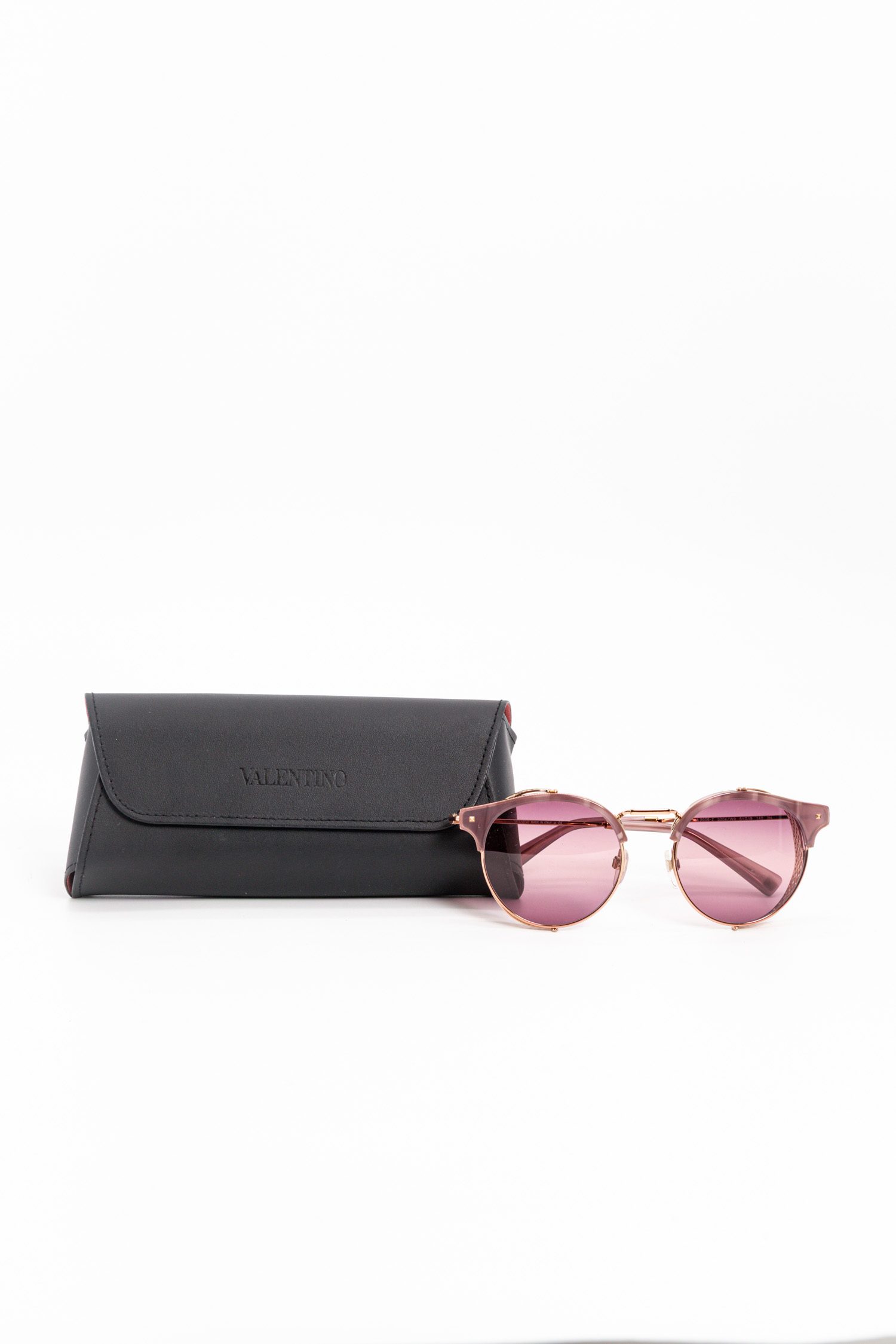 Valentino runde Sonnenbrille in Violett
