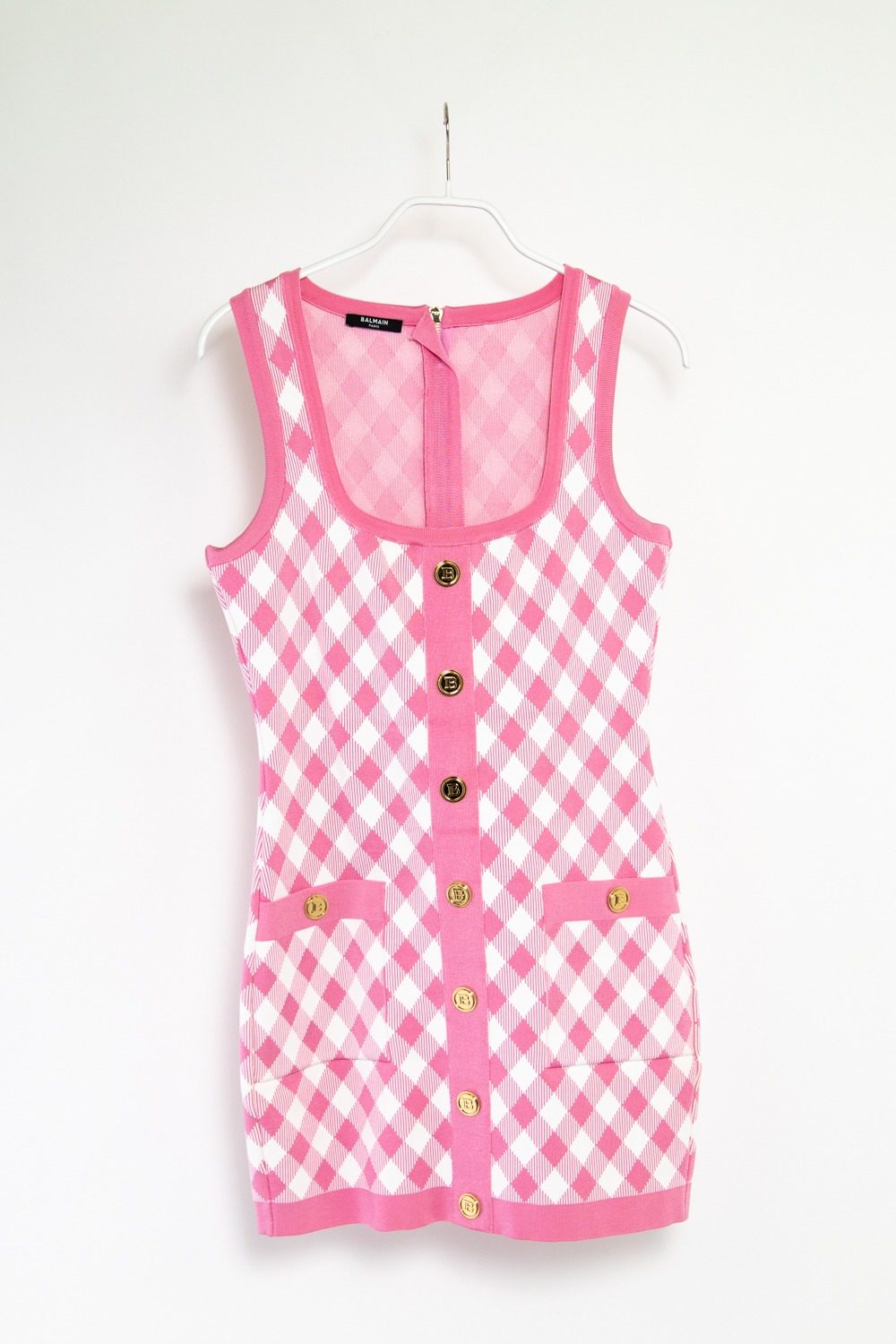Thumbnail of http://Balmain%20Kleid%20in%20rosa-weiß