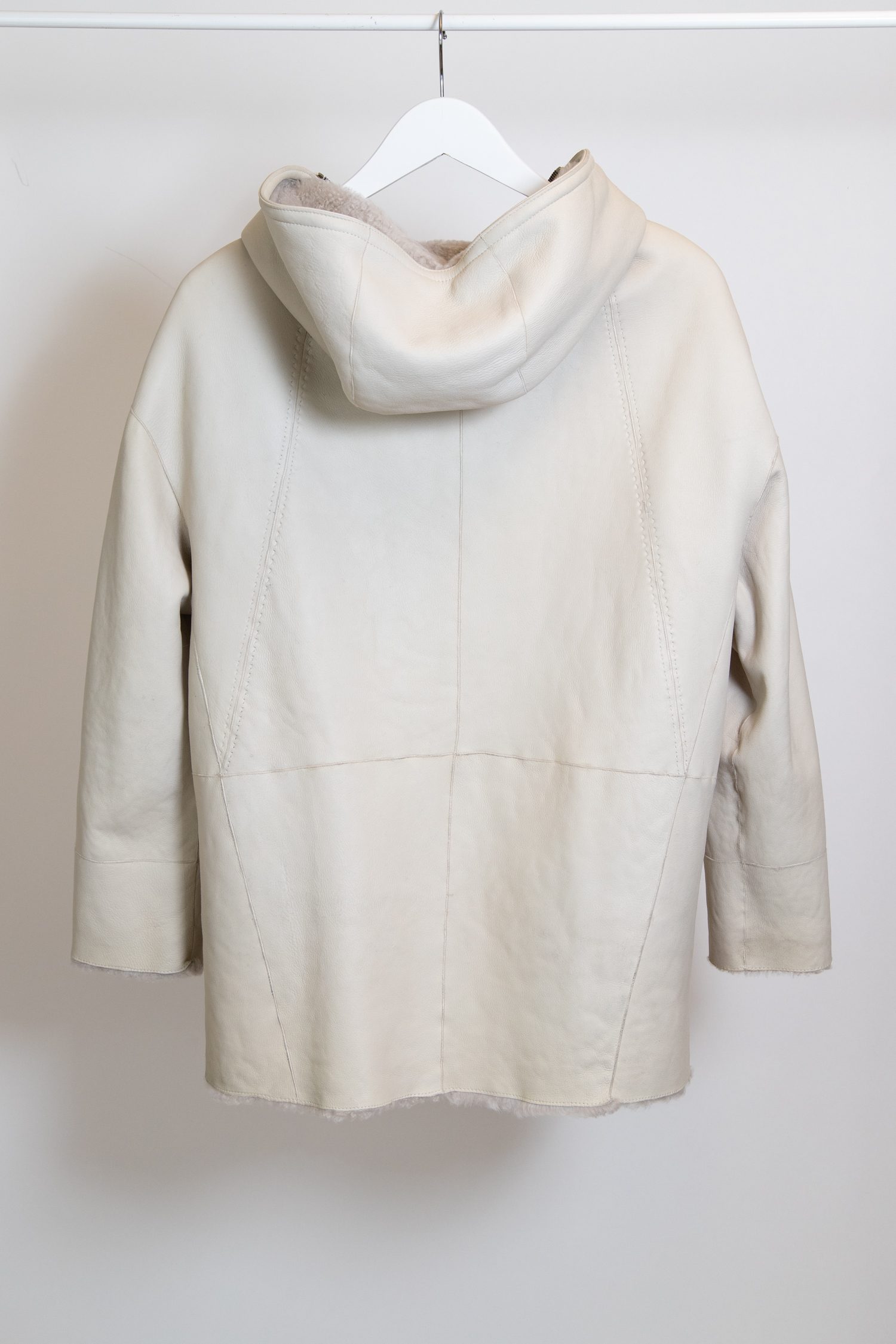 Beguelin Wendejacke aus Leder in Hellbeige