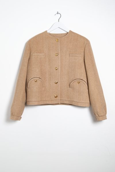Blazé Milano "Gliss Bolero" Jacke in Beige und Cremeweiß