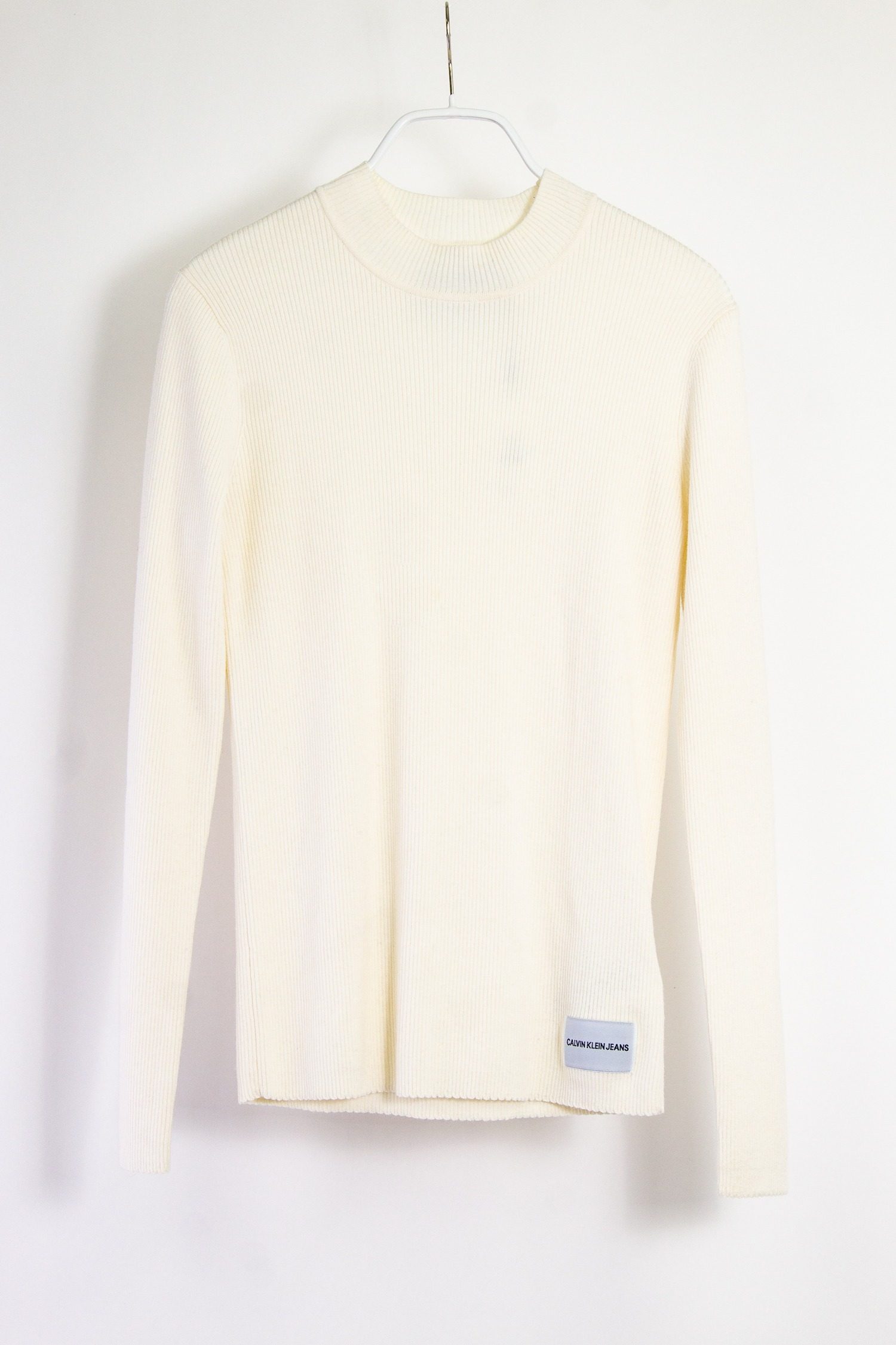 Thumbnail of http://Calvin%20Klein%20Jeans%20Rippstrick-Pullover%20in%20creme