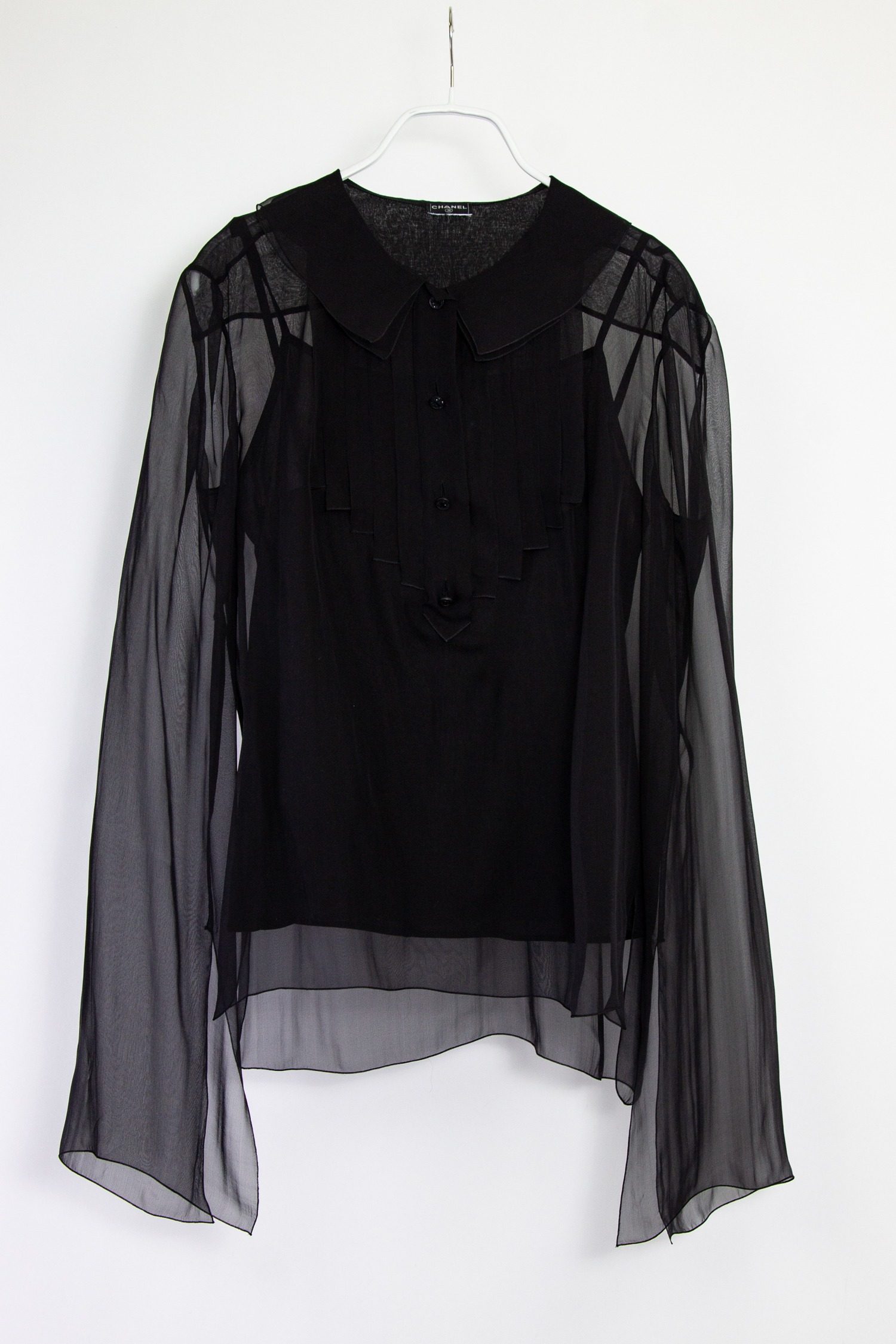 Thumbnail of http://Chanel%20transparente%20Bluse%20in%20schwarz