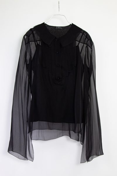Chanel transparente Bluse in schwarz