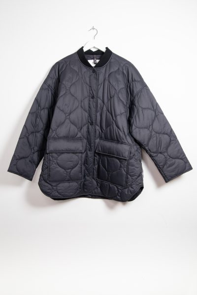 Closed Steppjacke in Anthrazit