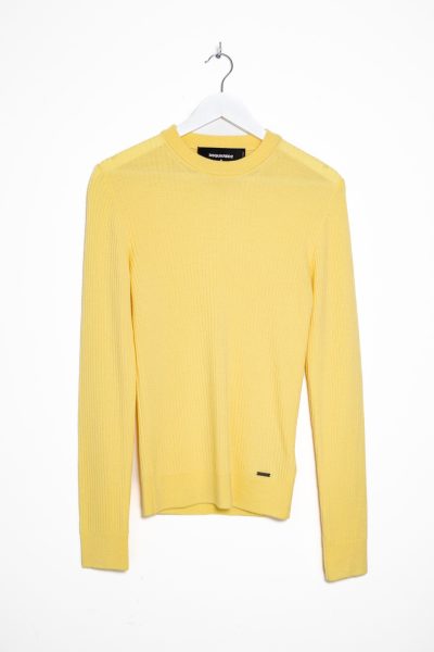 Dsquared2 Rippstrick Longsleeve in Gelb