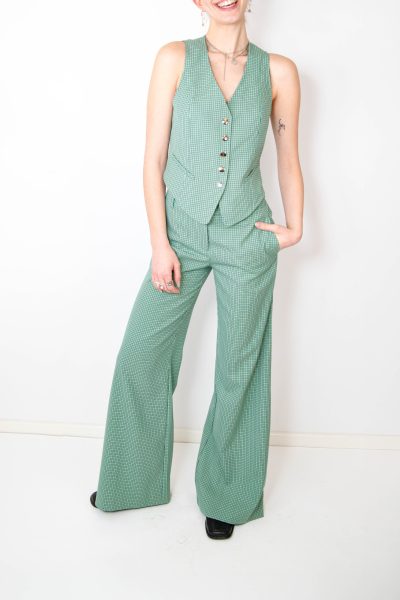 Etro Hose mit Karomuster in Grün