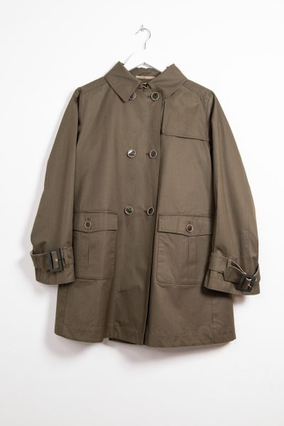 Herno Kurzer Trechcoat in Olivgrün