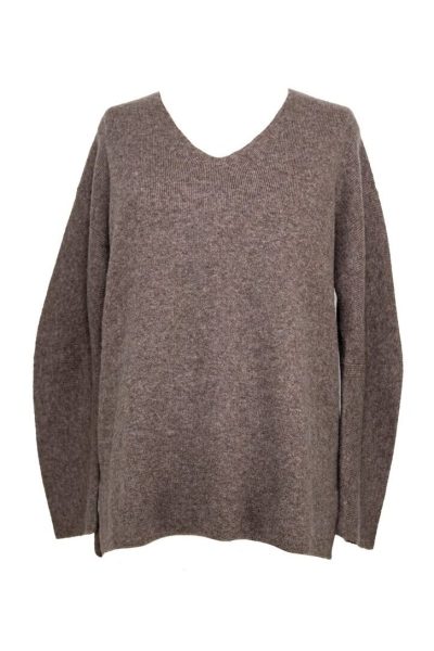 Iris von Arnim " Tatyana" Kaschmirpullover mit Seide in Taupe