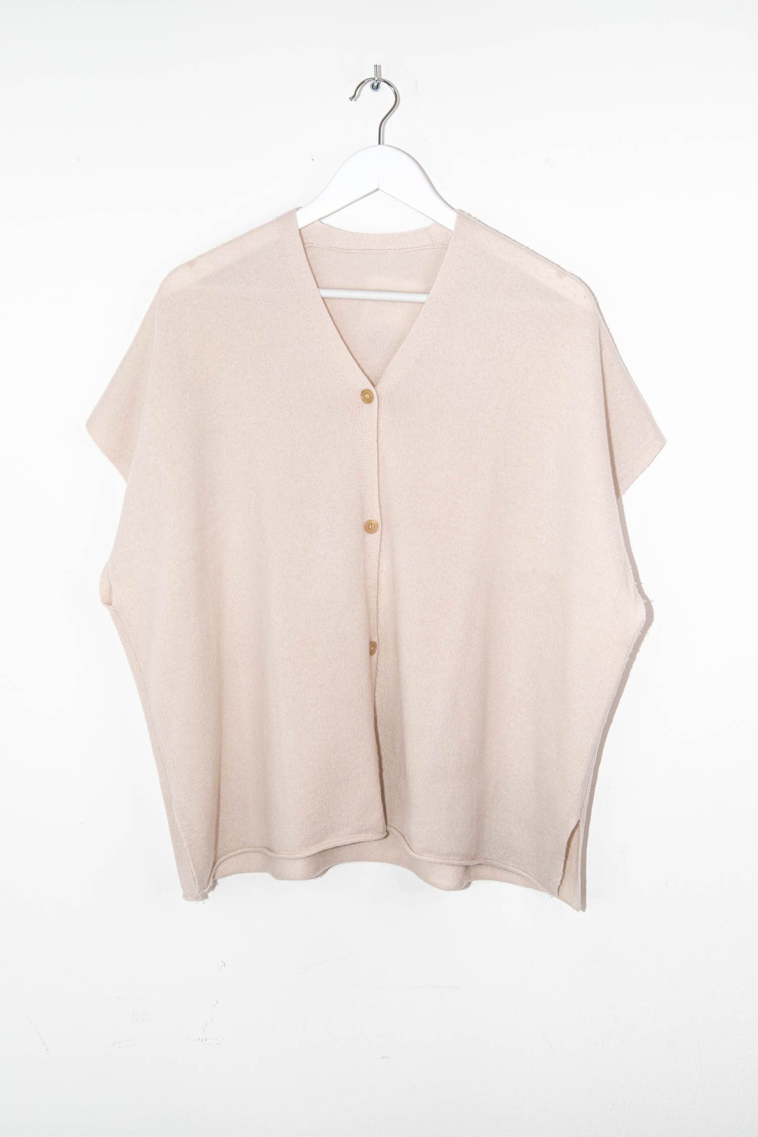 Strickweste in Hellbeige
