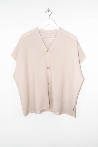 Strickweste in Hellbeige